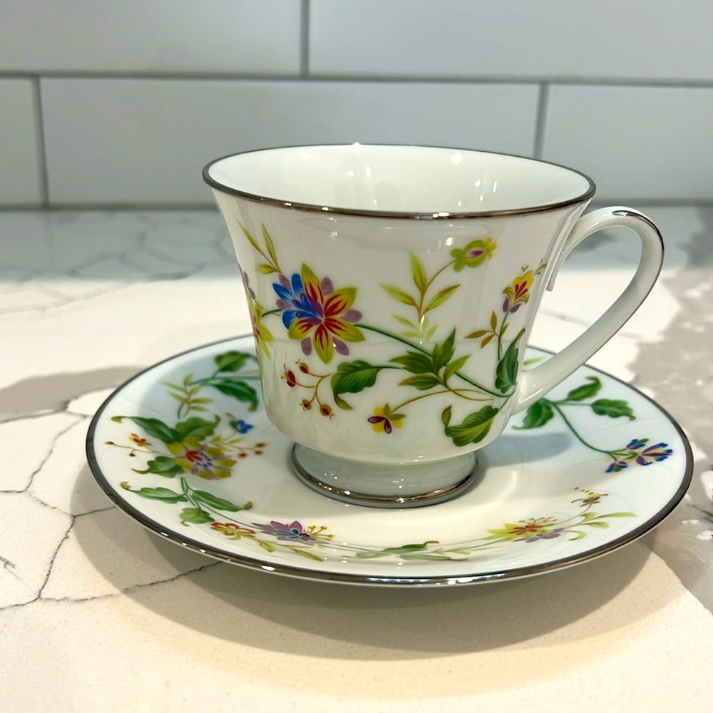 NORITAKE Nouveau vintage cup and saucer NEW